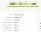 John Quicklund Minnesota Death Index record