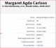 Margaret Agda Turner Carlson Death Index record