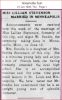 Algot Sundin & Lillian Stevenson Marriage announcement 21 Jun 1928 Greenville Sun newspaper